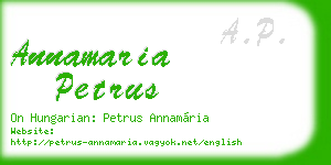 annamaria petrus business card