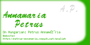 annamaria petrus business card